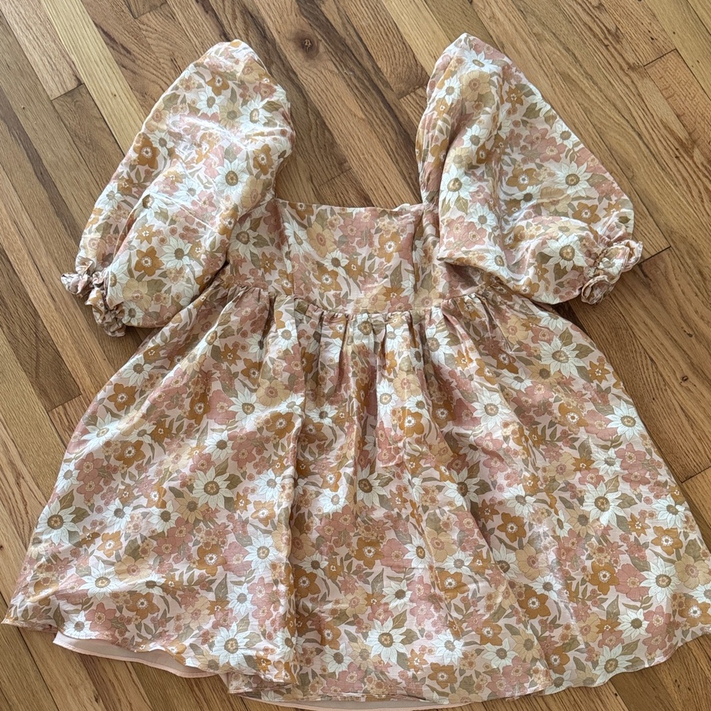 Storia Puff Sleve Floral Dress